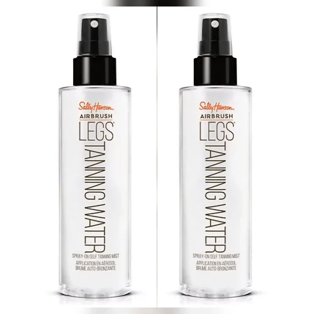2 Pack Sally Hansen Airbrush Legs Tanning Water, 6.7 fl oz Spray Tan Self Tanner